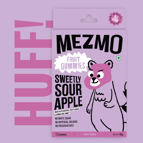 Sweetly Sour apple Fruit Candy (3 boxes of 12 Soft Candies)