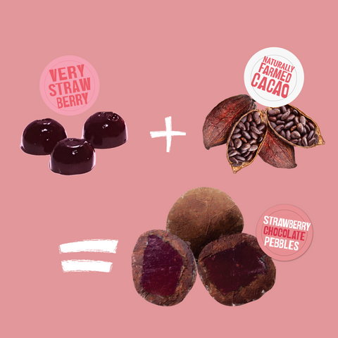 STRAWBERRY CHOCOLATE PEBBLES (2 Boxes of Pebbles)