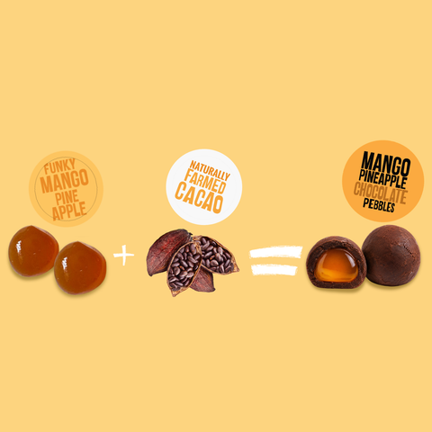 Mango Pineapple Darkins Chocolate Pebbles - (Pack of 2)